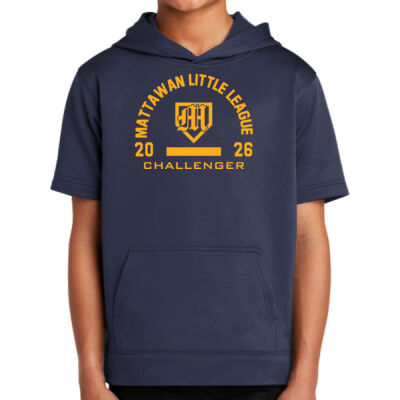 Challenger- - Youth Sport Wick ® Fleece Short Sleeve Hooded Pullover Thumbnail