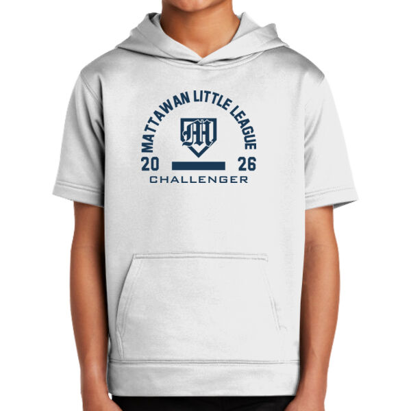 Challenger- - Youth Sport Wick ® Fleece Short Sleeve Hooded Pullover Thumbnail