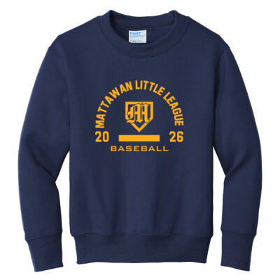 Baseball-Youth Core Fleece Crewneck Sweatshirt  Thumbnail