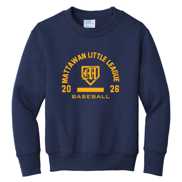 Baseball-Youth Core Fleece Crewneck Sweatshirt  Thumbnail