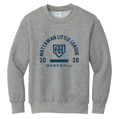 Baseball- - Youth Core Fleece Crewneck Sweatshirt Thumbnail