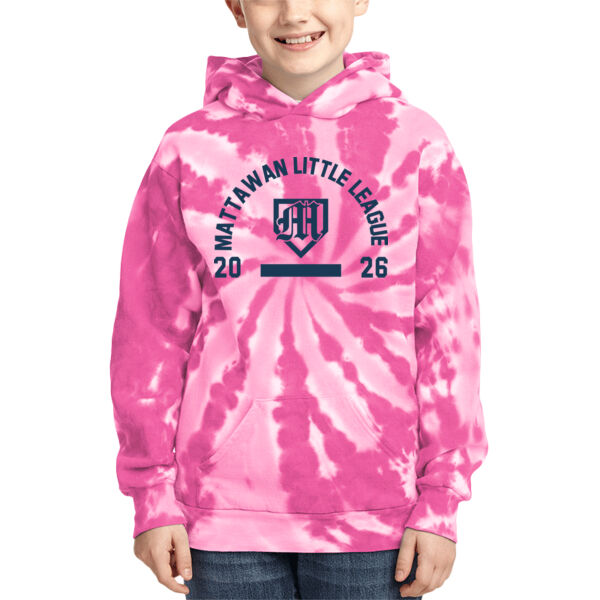 Little League- - Youth Tie Dye Pullover Hooded Sweatshirt Thumbnail